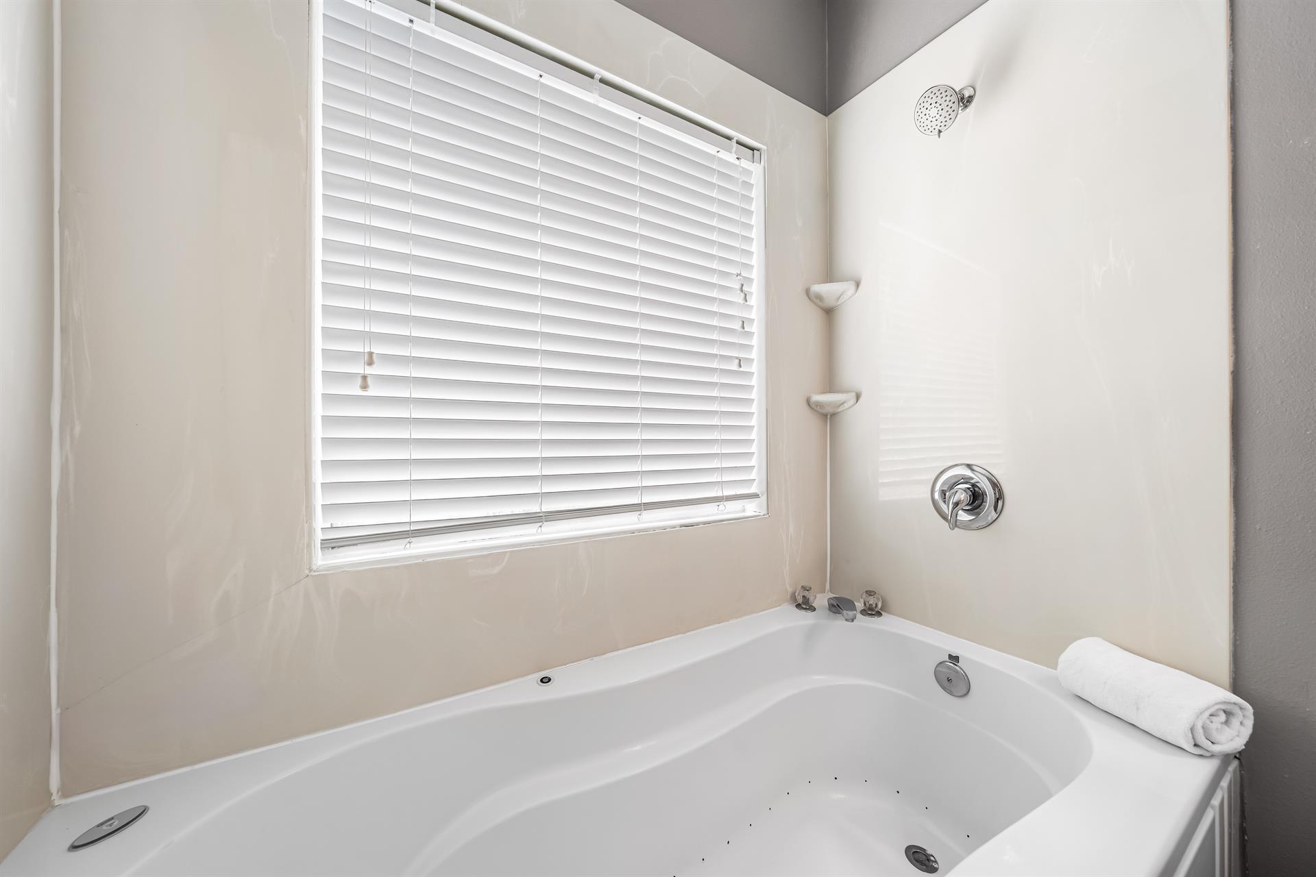 Private Bath with Double Vanity and ShowerTub Combo