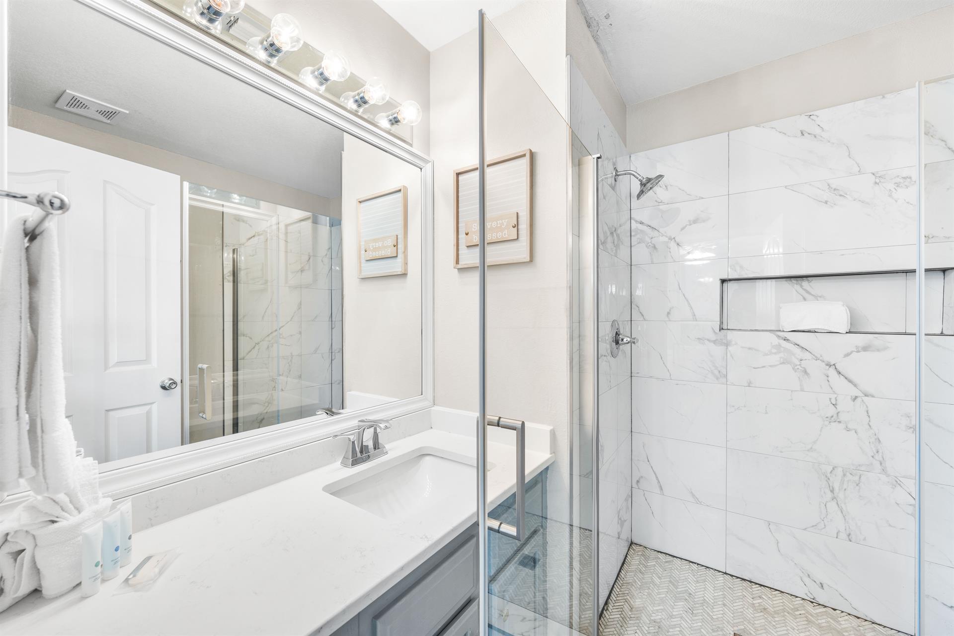 Another view of the  ensuite bathroom for the guest king bedroom on the 2nd floor.