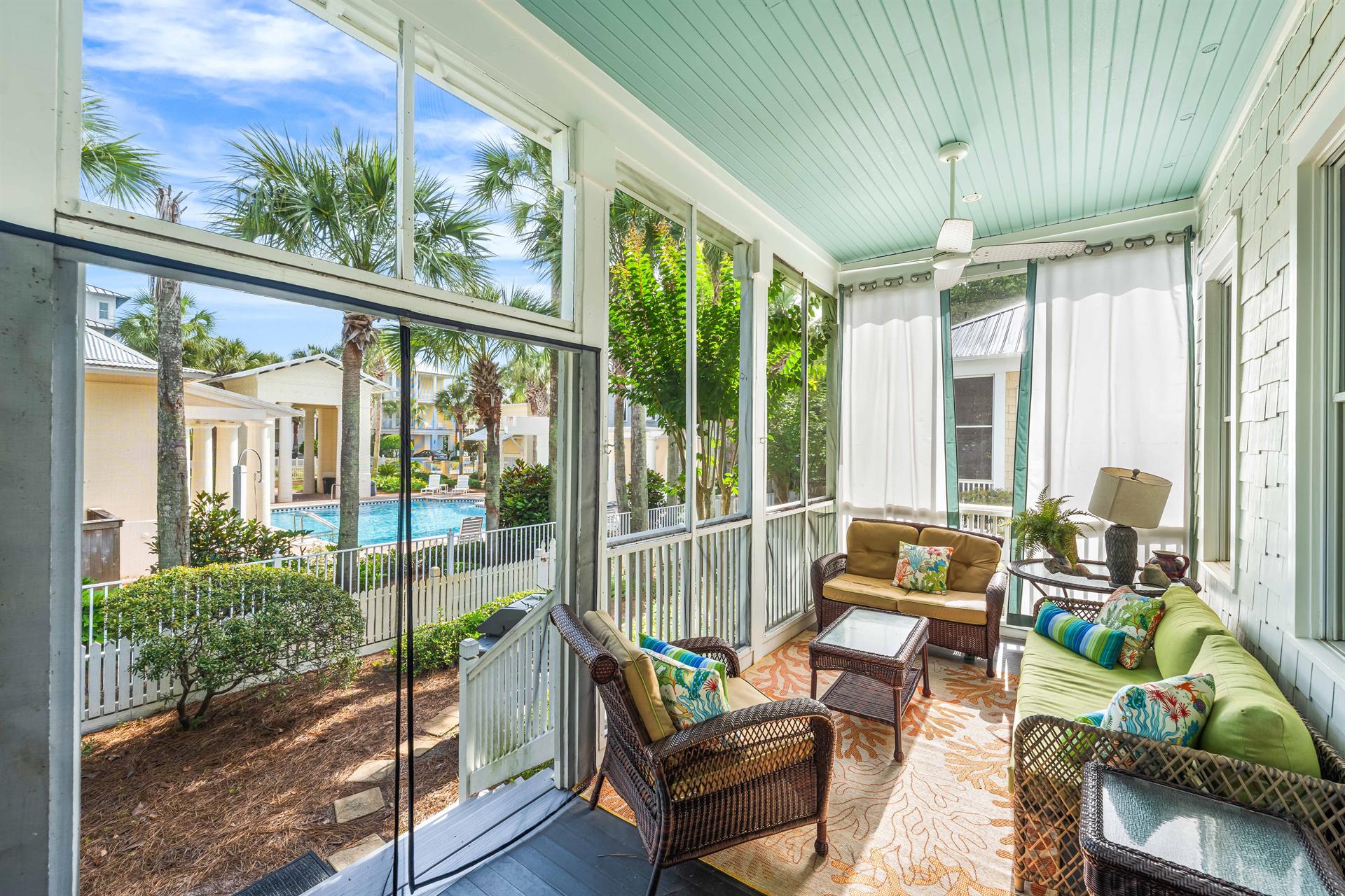 The community pool is located directly behind our home.