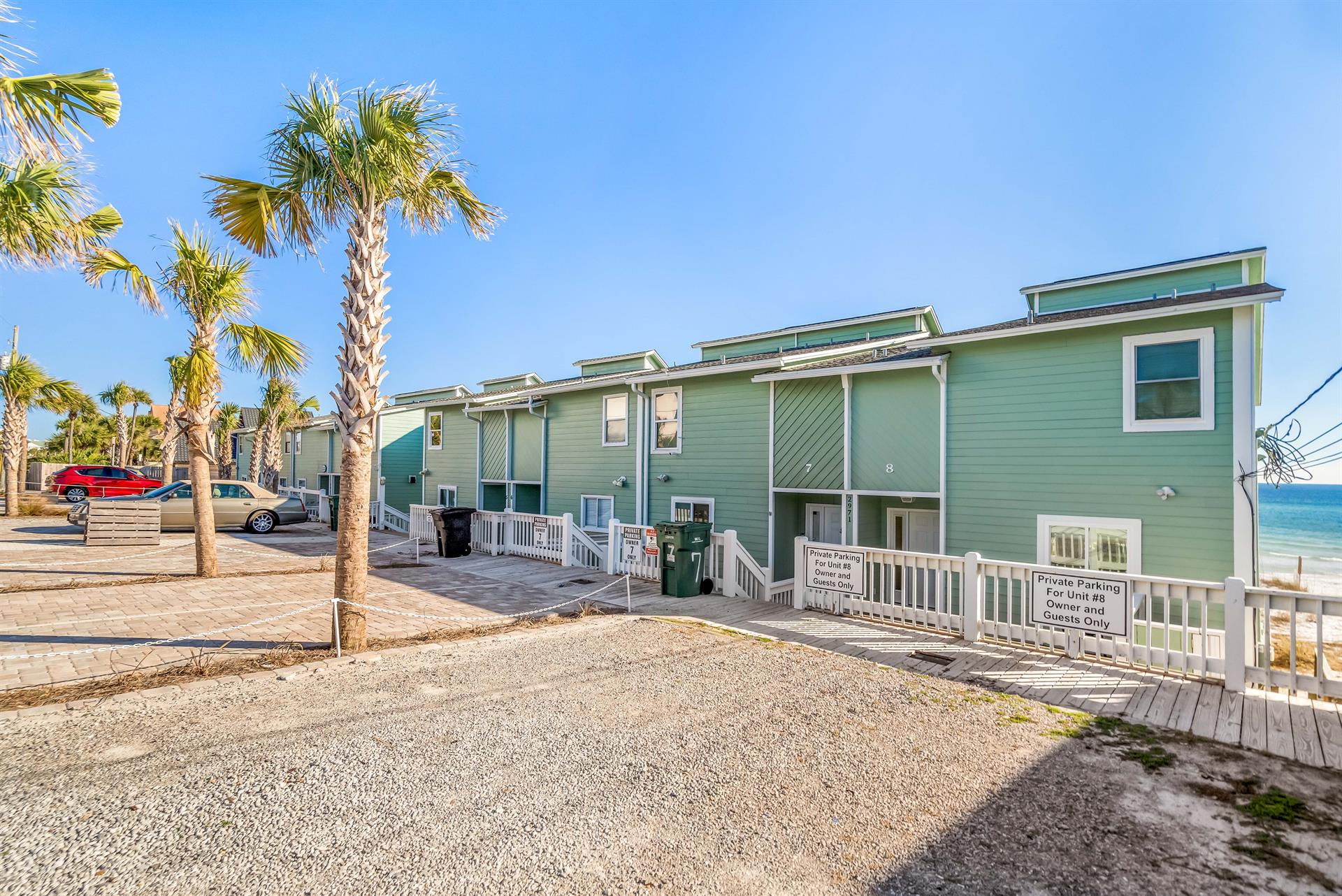 Quiet Surf Unit 8 townhouse is a soughtafter end unit.