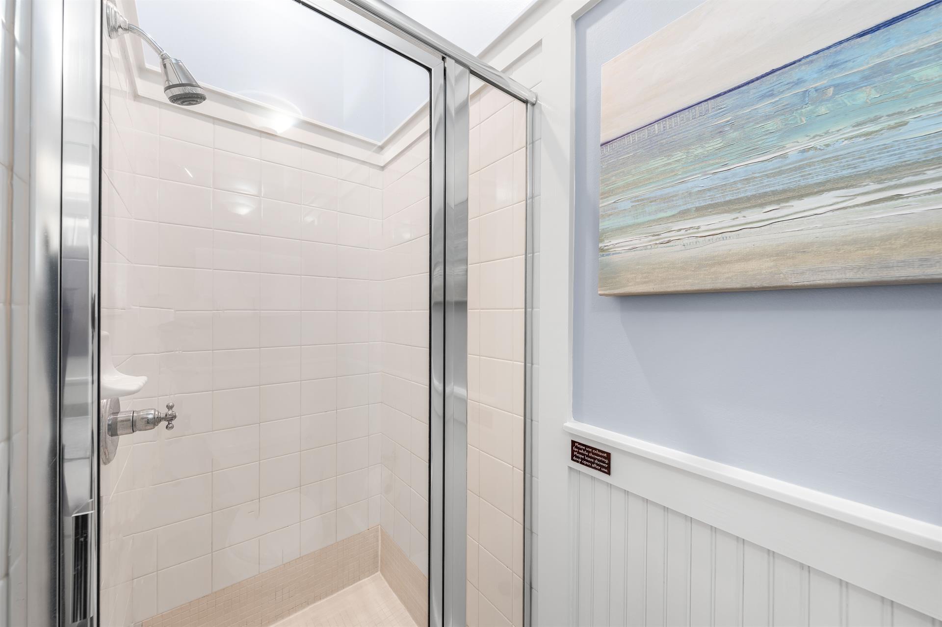 Second Floor King Bedroom Shower.