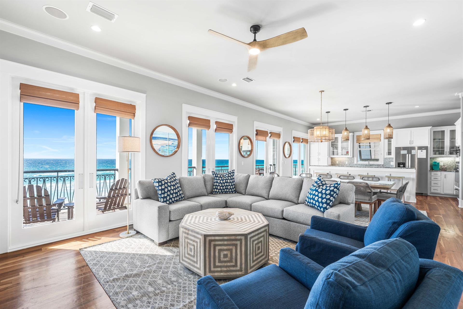 2nd Floor Living Area with Kitchen. Amazing Beach Views