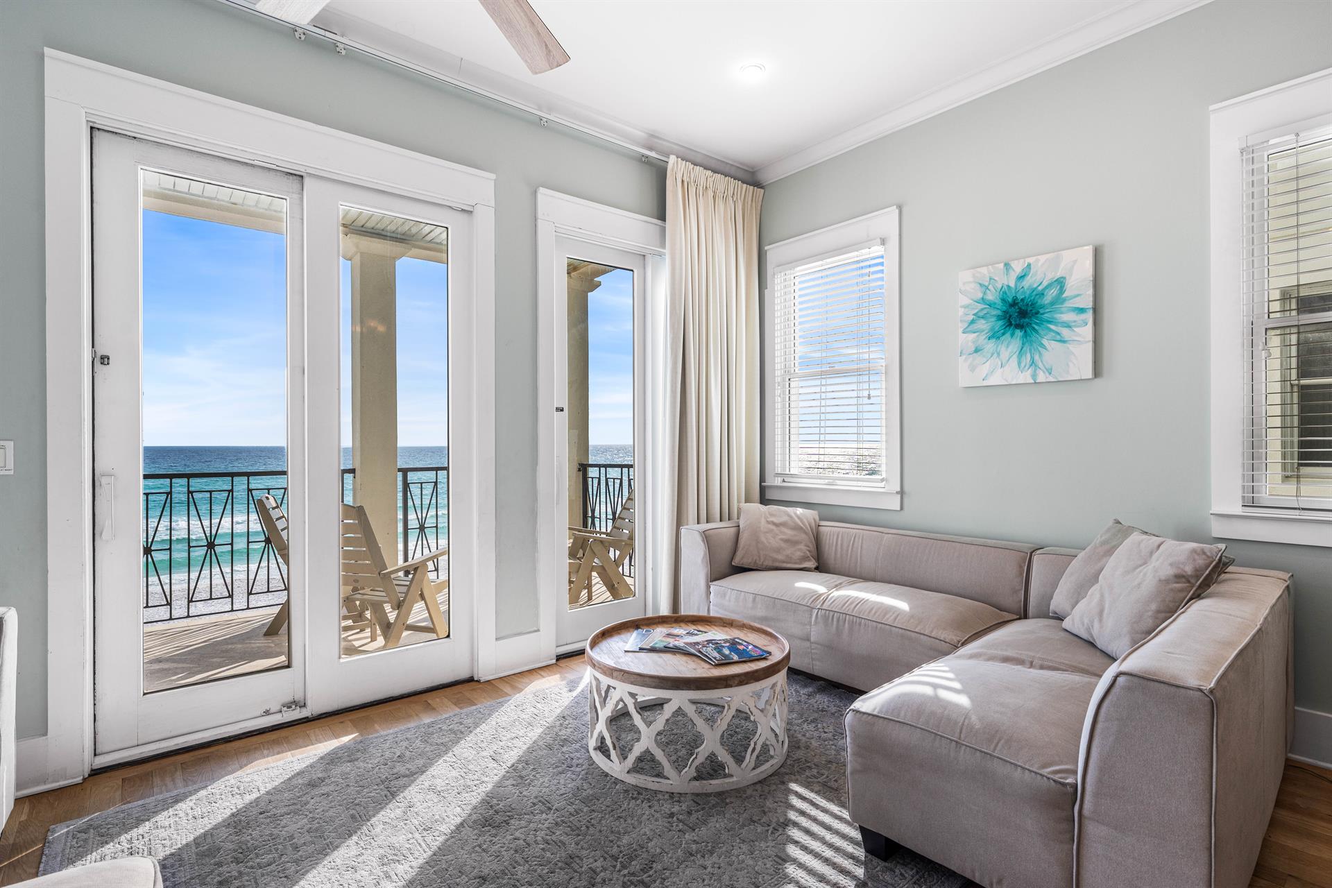 Second Floor Living area with Two Sectional Sofas Offering a Better Seating Space.
