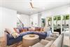First Floor Cabana Living Pool Area with Full Size Fridge and Coffee Bar and Beverage Cooler 75 Smart TV