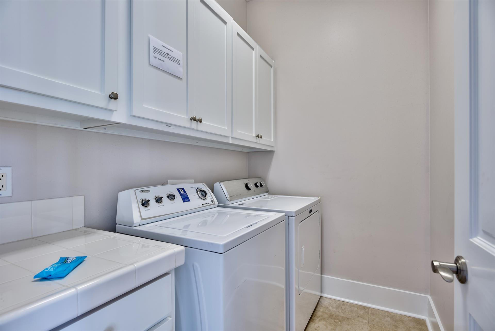 3rd Floor Laundry Room, Beach Towels Located In Cabinets