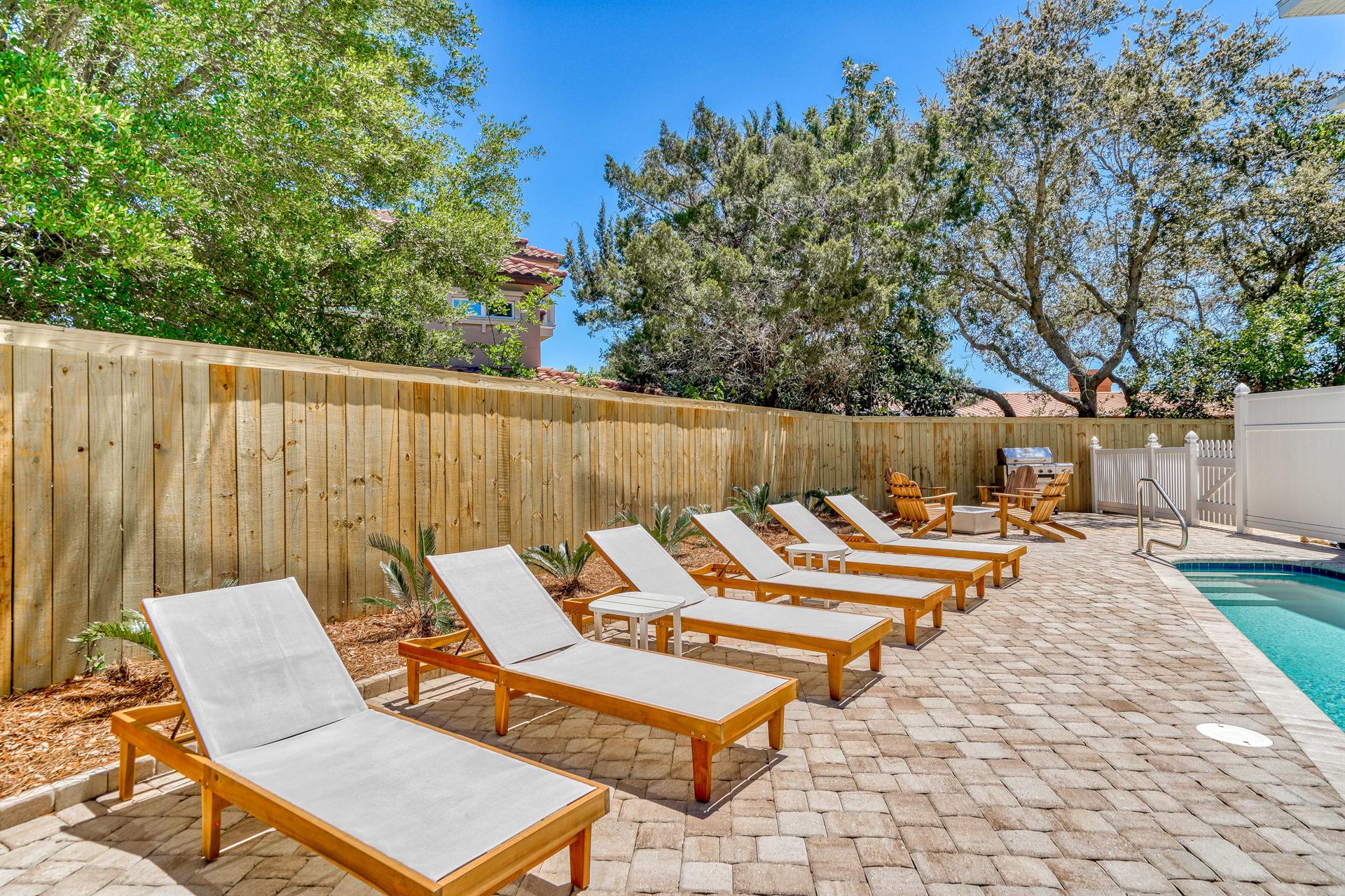 Private Pool with Plenty of Outdoor Seating for the Family