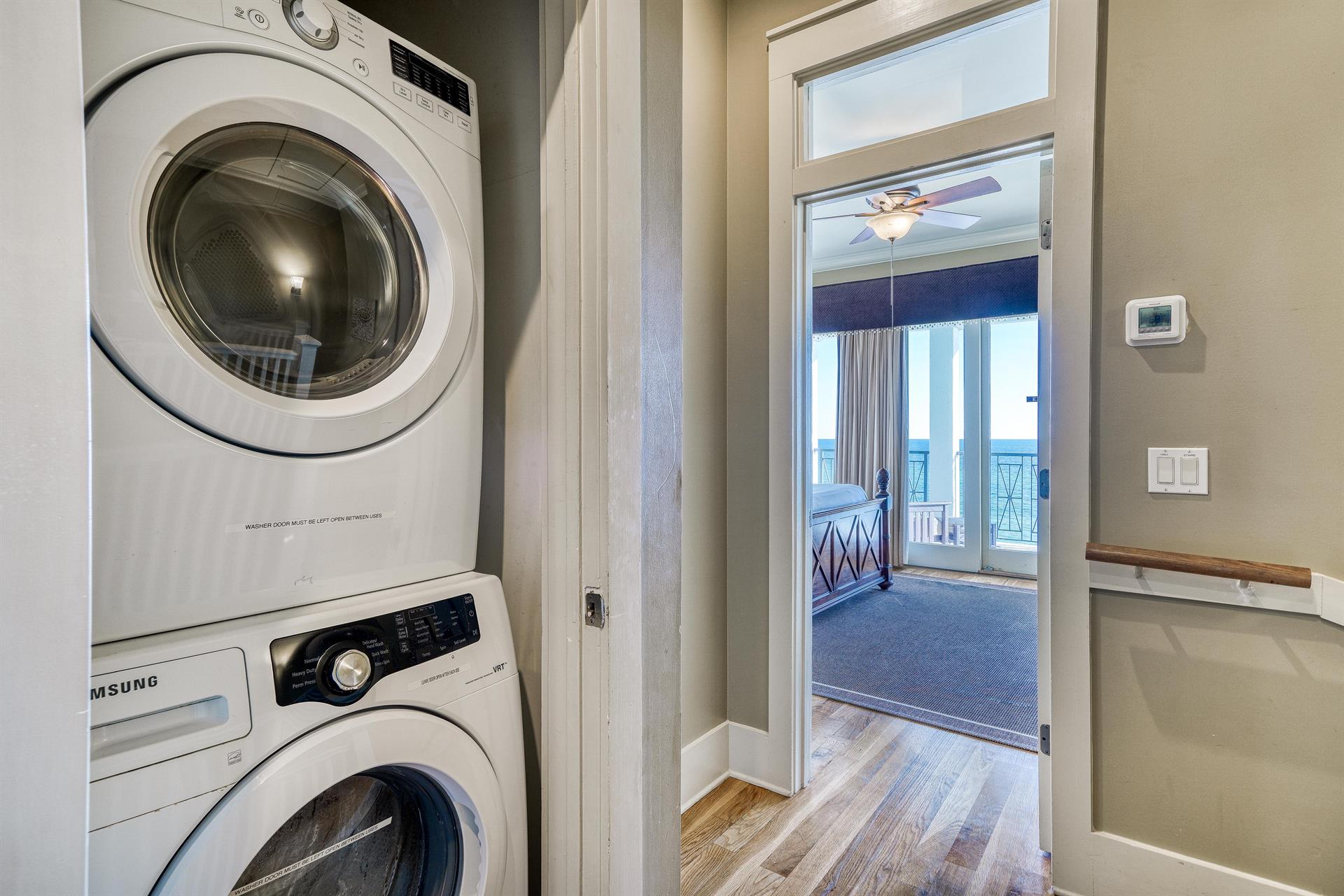 3rd Floor FullSize Washer  Dryer Conveniently Located off the Primary Bedroom