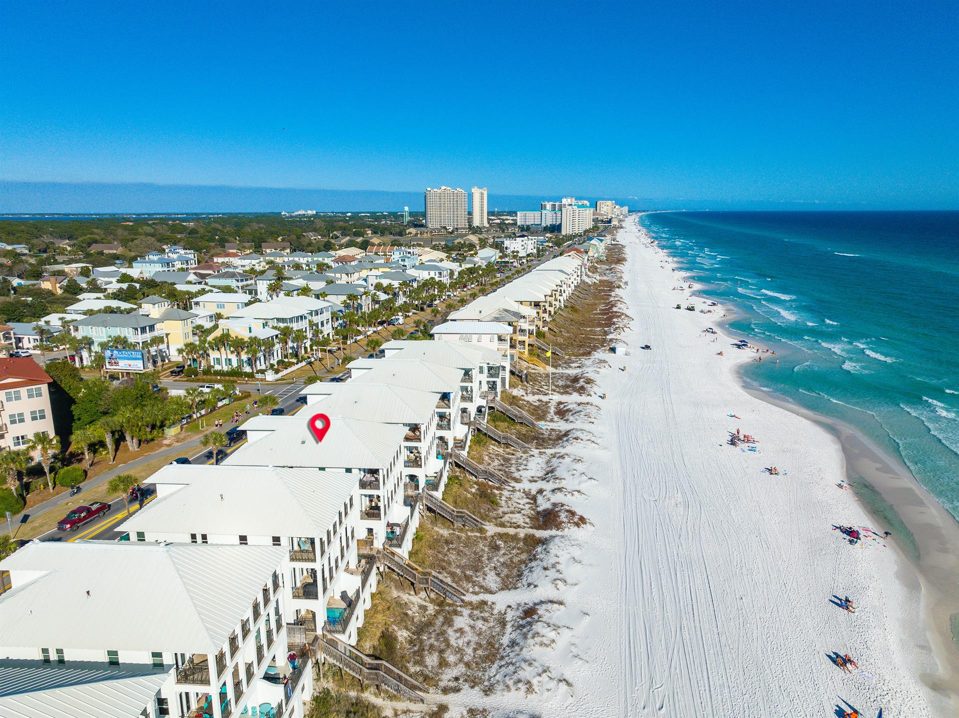 Aerial View of Frangista Beach