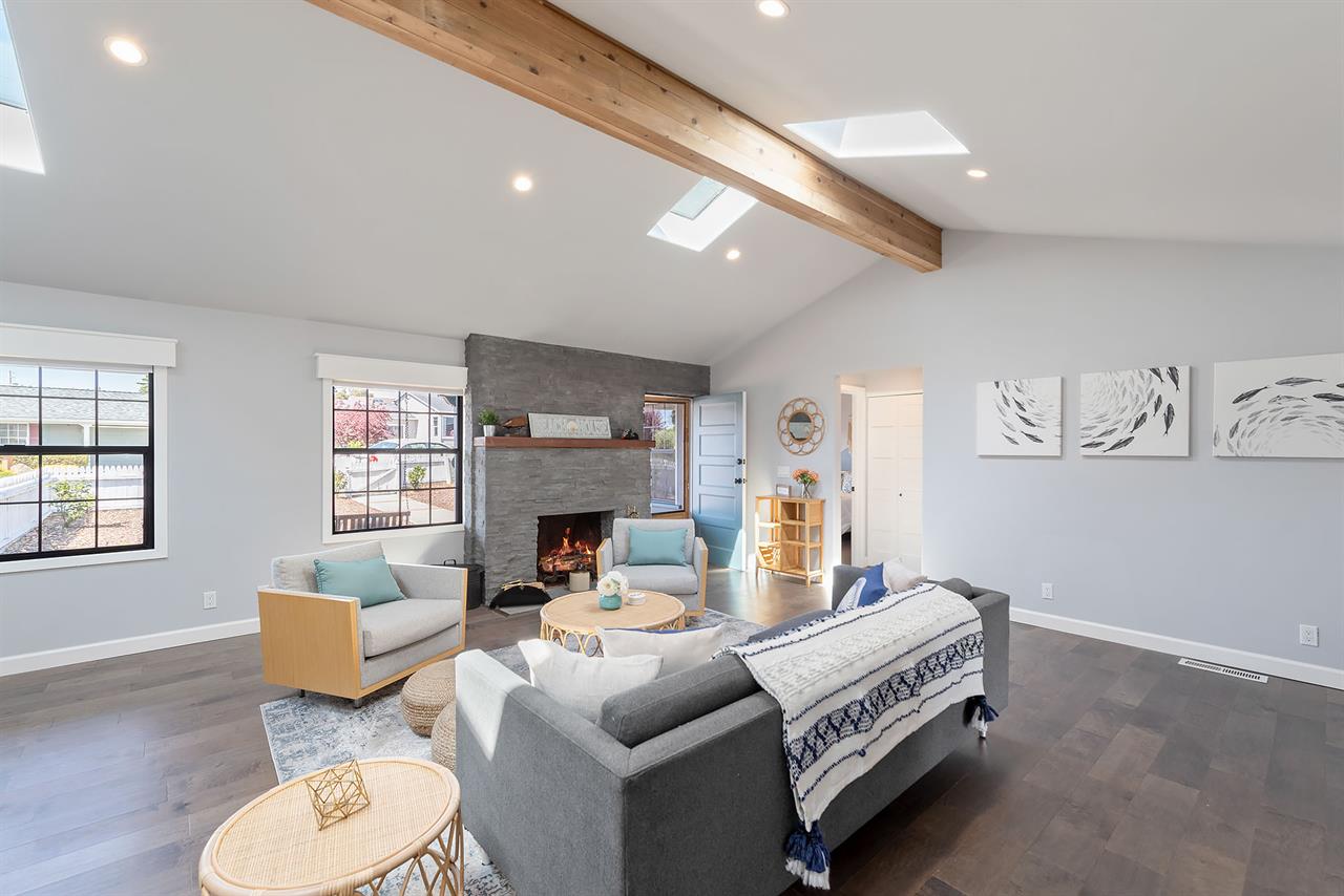 Living Room with a Fireplace.