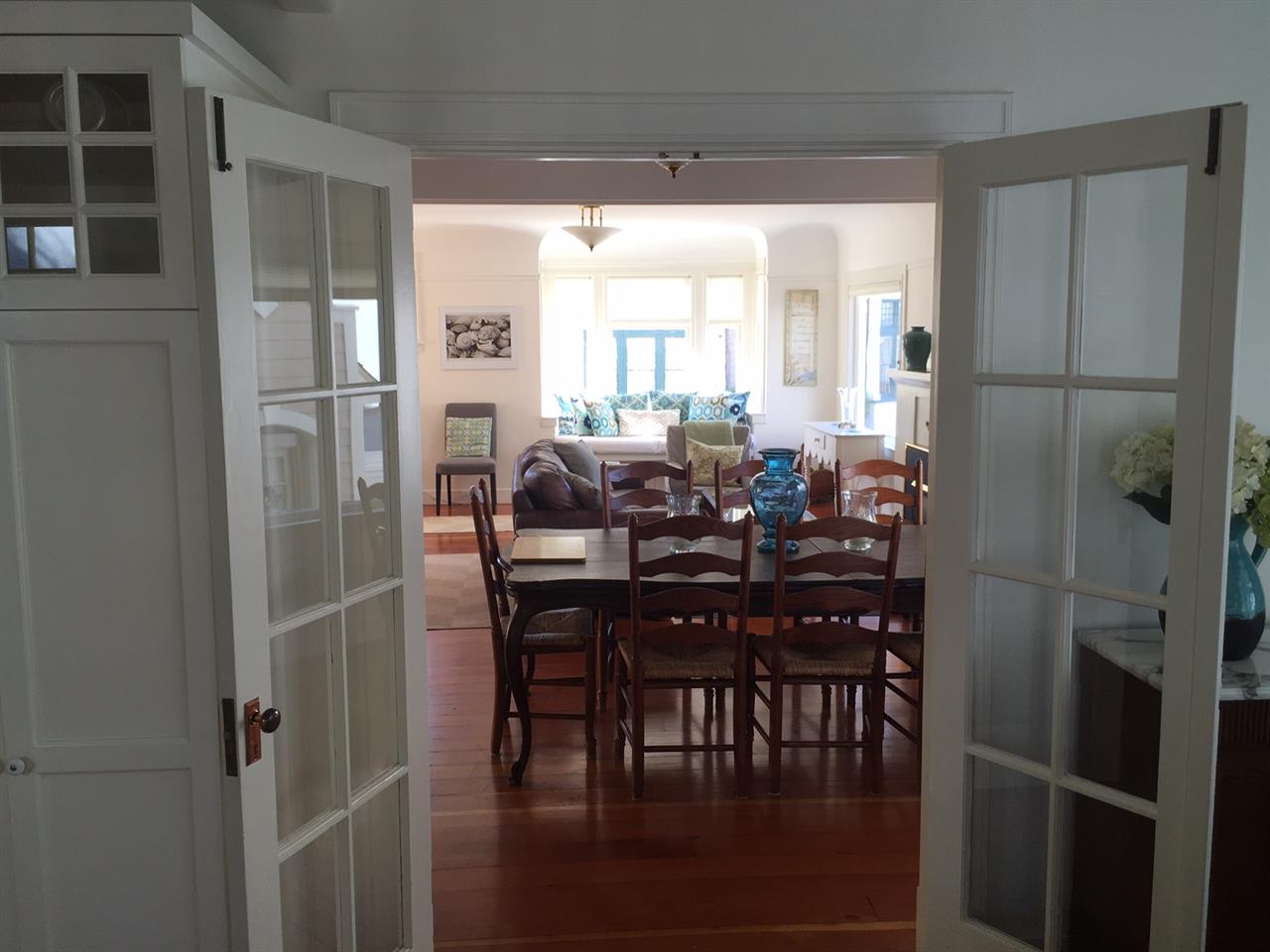 View from the Kitchen to the Dining and Living Room
