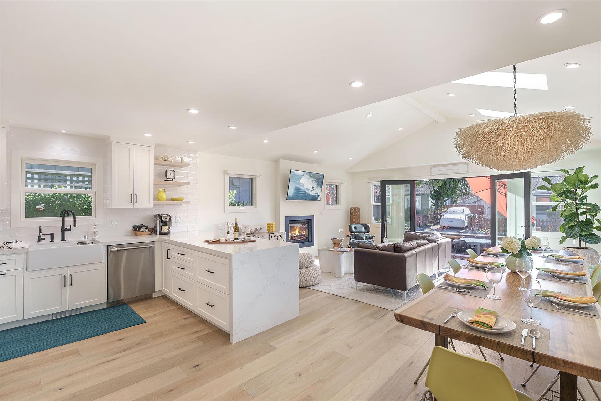 Open Concept with Living Room, Dining Area and Kitchen
