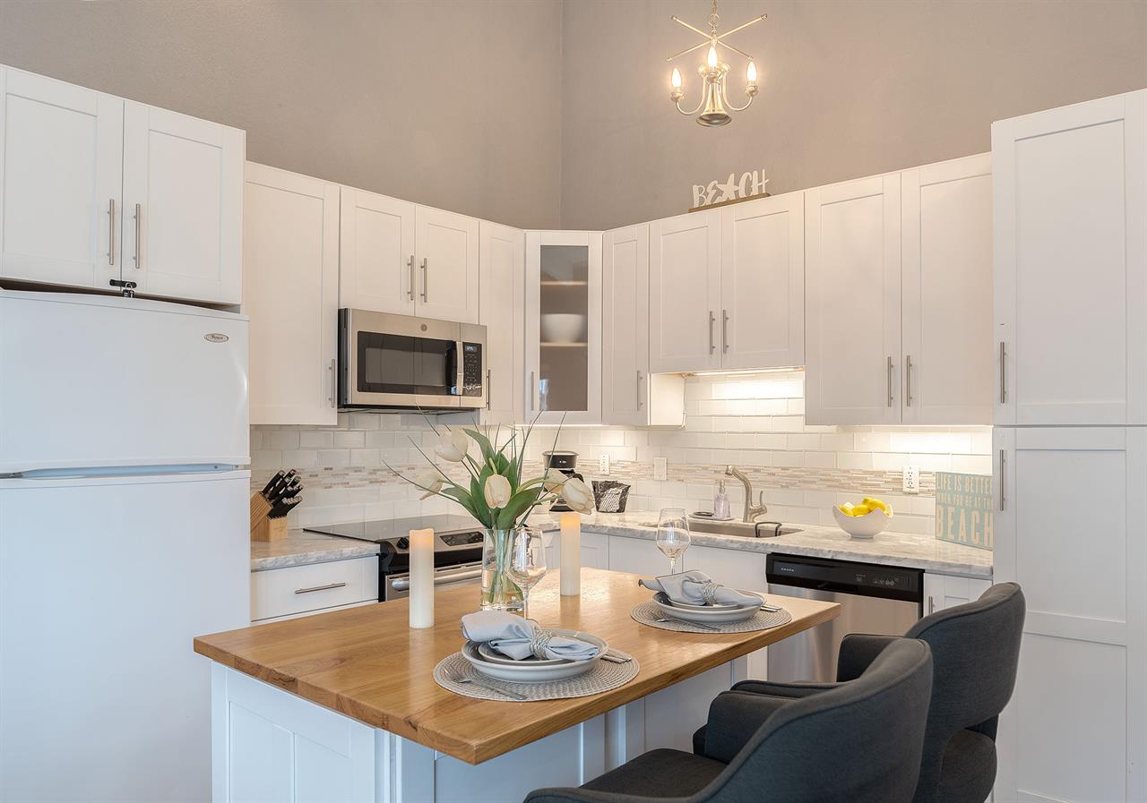 Updated Kitchen with Island Seating for Two