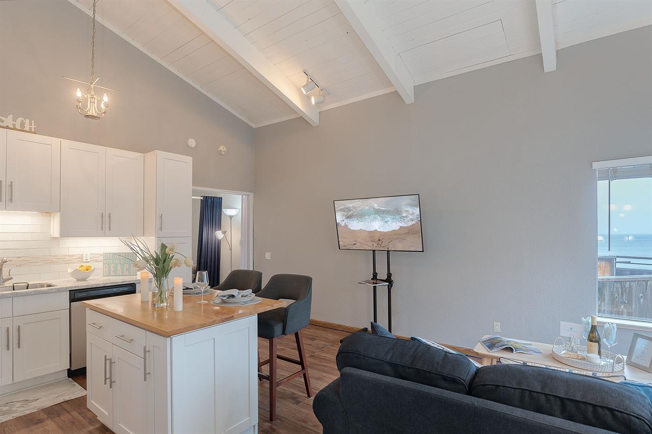 Living Room with Movable Flat Screen TV