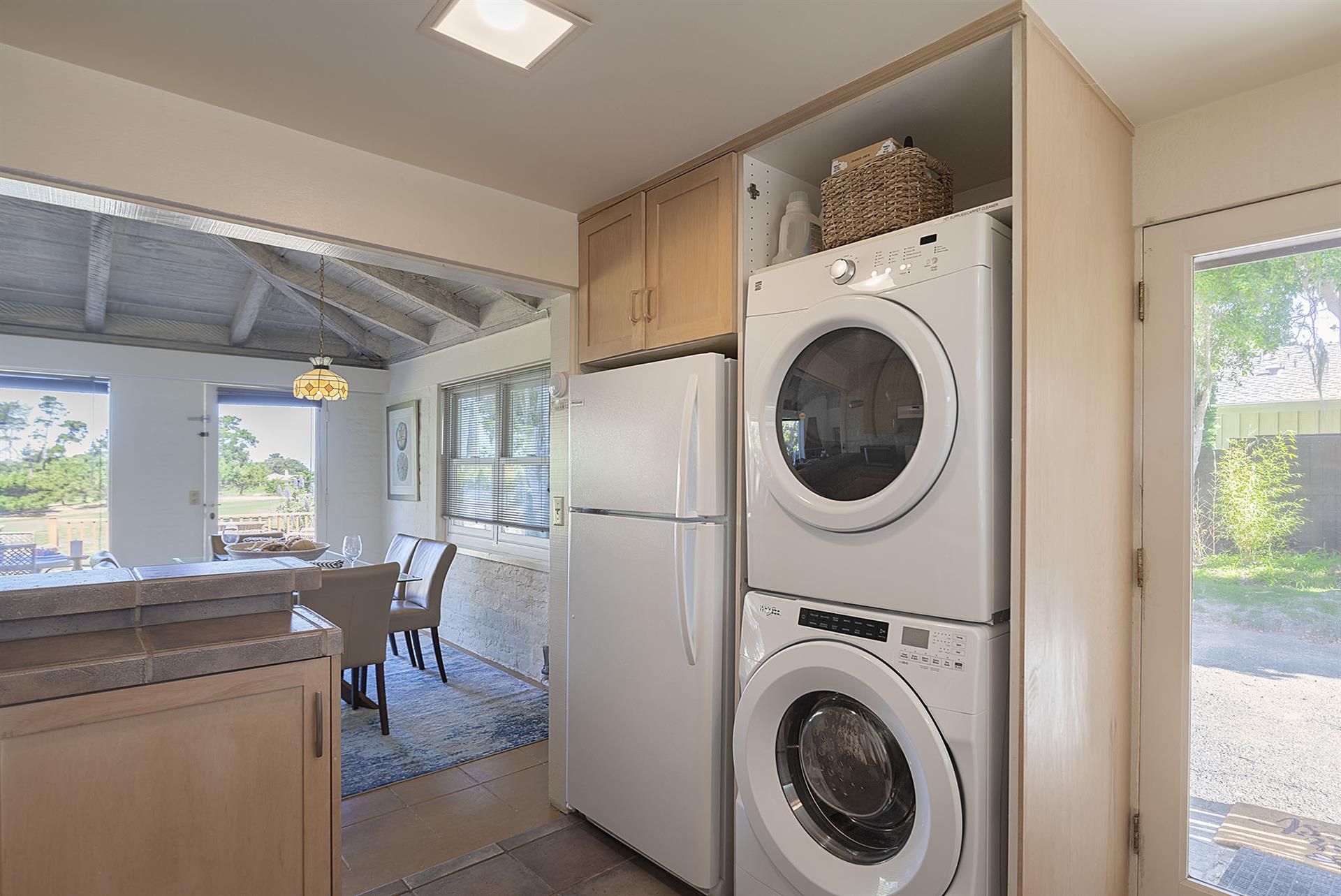 Washer and Dryer in the Kitchen.