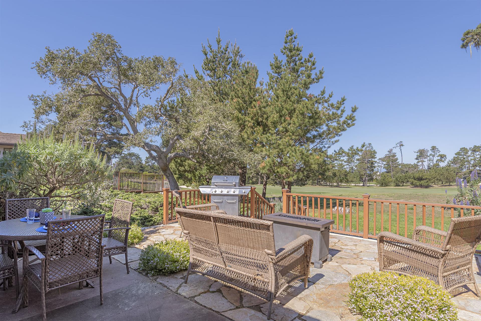 Outdoor Patio with Gas Grill and View of the Golf Course