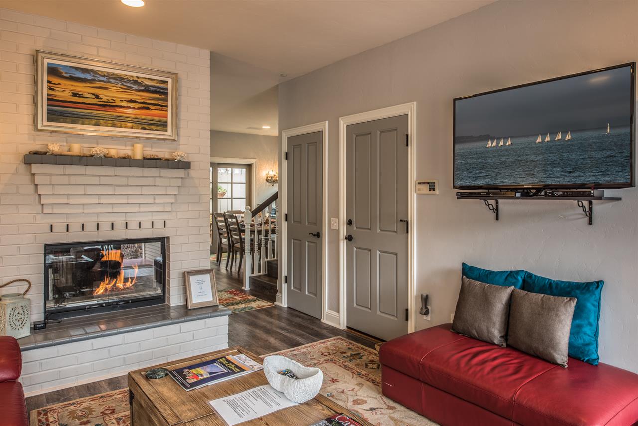Living Room with a Gas Fireplace