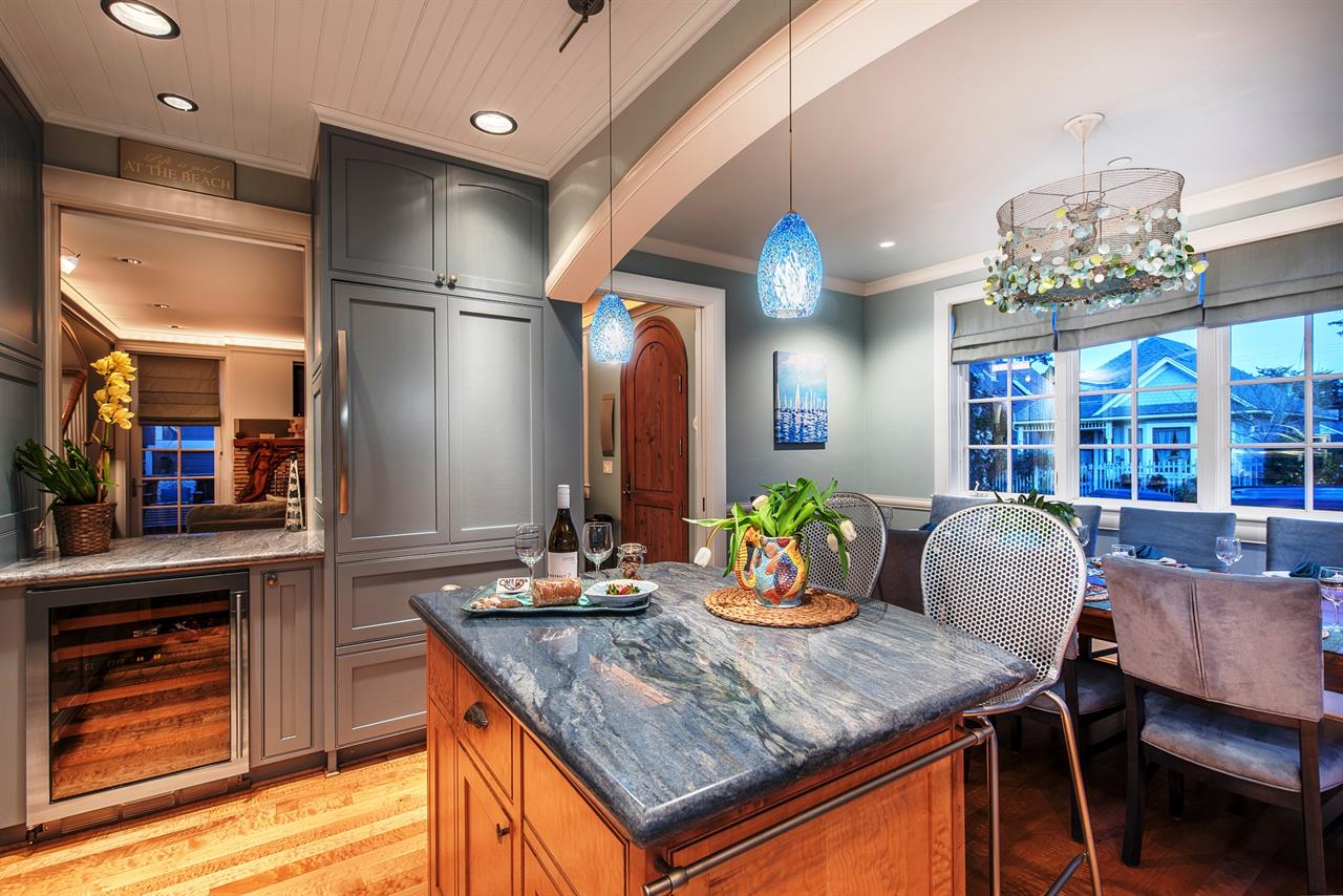 Chefs Dream Kitchen with BuiltIn Espresso Maker and Wine Fridg