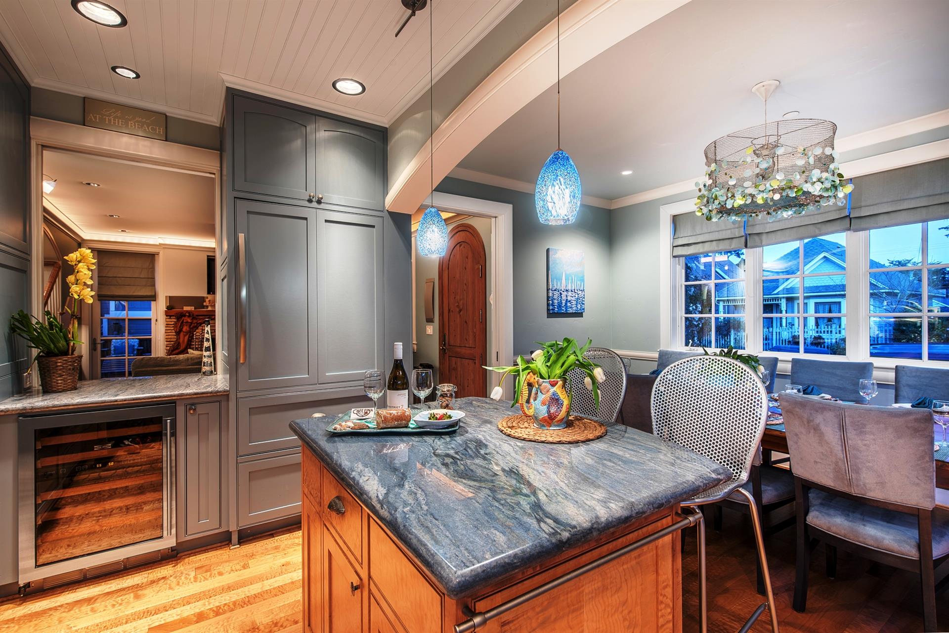 Chefs Dream Kitchen with BuiltIn Espresso Maker and Wine Fridg