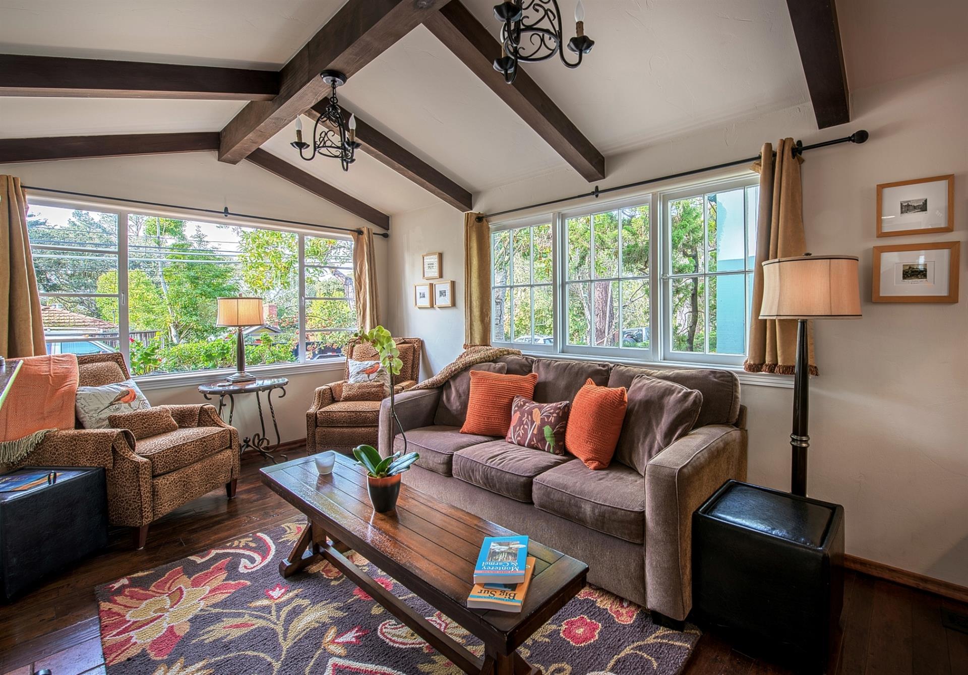 Living Room has a Queen Sleeper Sofa for 1  2 Children