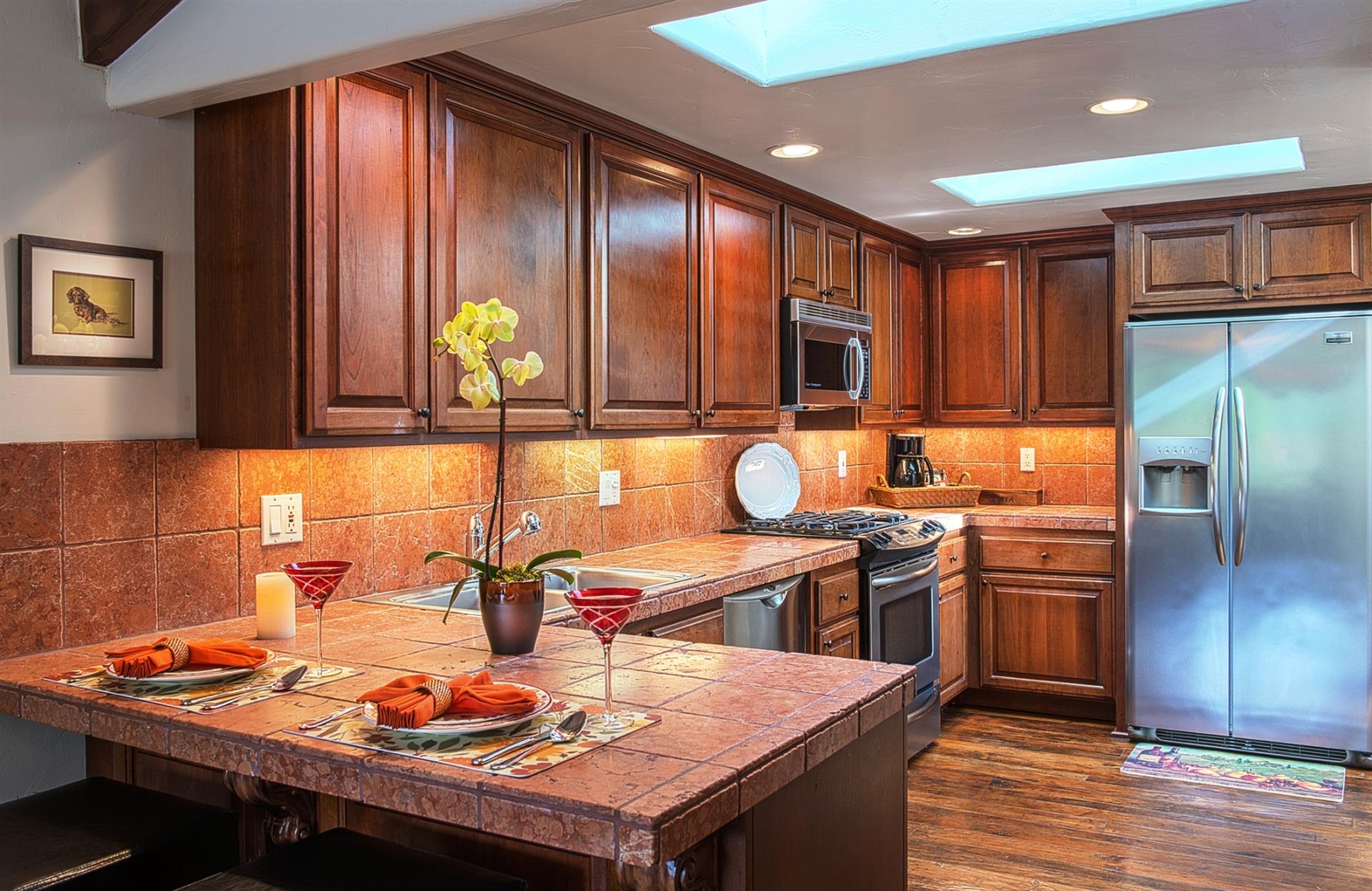 Fully Equipped Chefs Kitchen with Custom Cabinetry