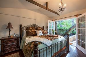 Bedroom 1, King Bed, TV, Electric Fireplace, En Suite Bath