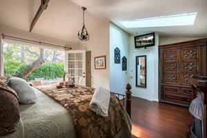 Bedroom 1, King Bed, TV, Electric Fireplace, En Suite Bath