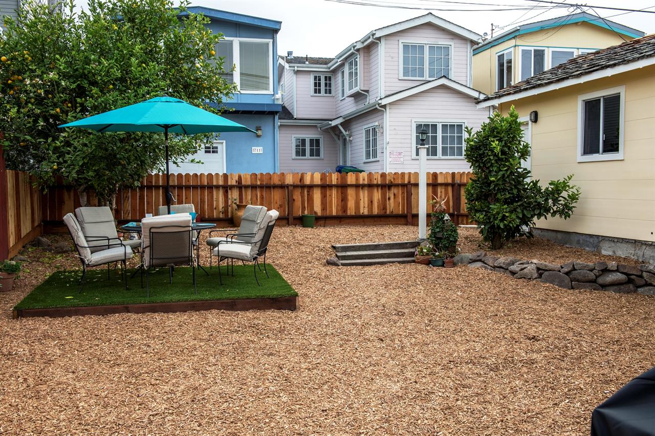 Fenced Backyard has a Gas BBQ