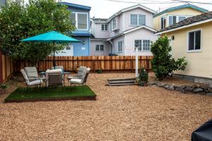 Fenced Backyard has a Gas BBQ