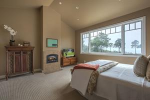 Bedroom 1  King Bed, Gas Fireplace, HDTV, En Suite Bath