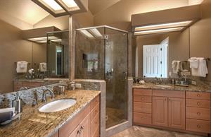 En Suite Bath  Whirlpool Tub, Separate Shower, Two Vanities
