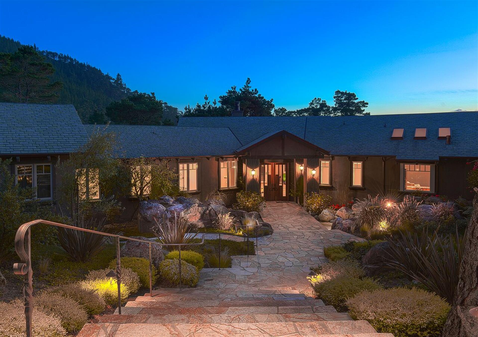 A Twilight View of this Gracious Estate