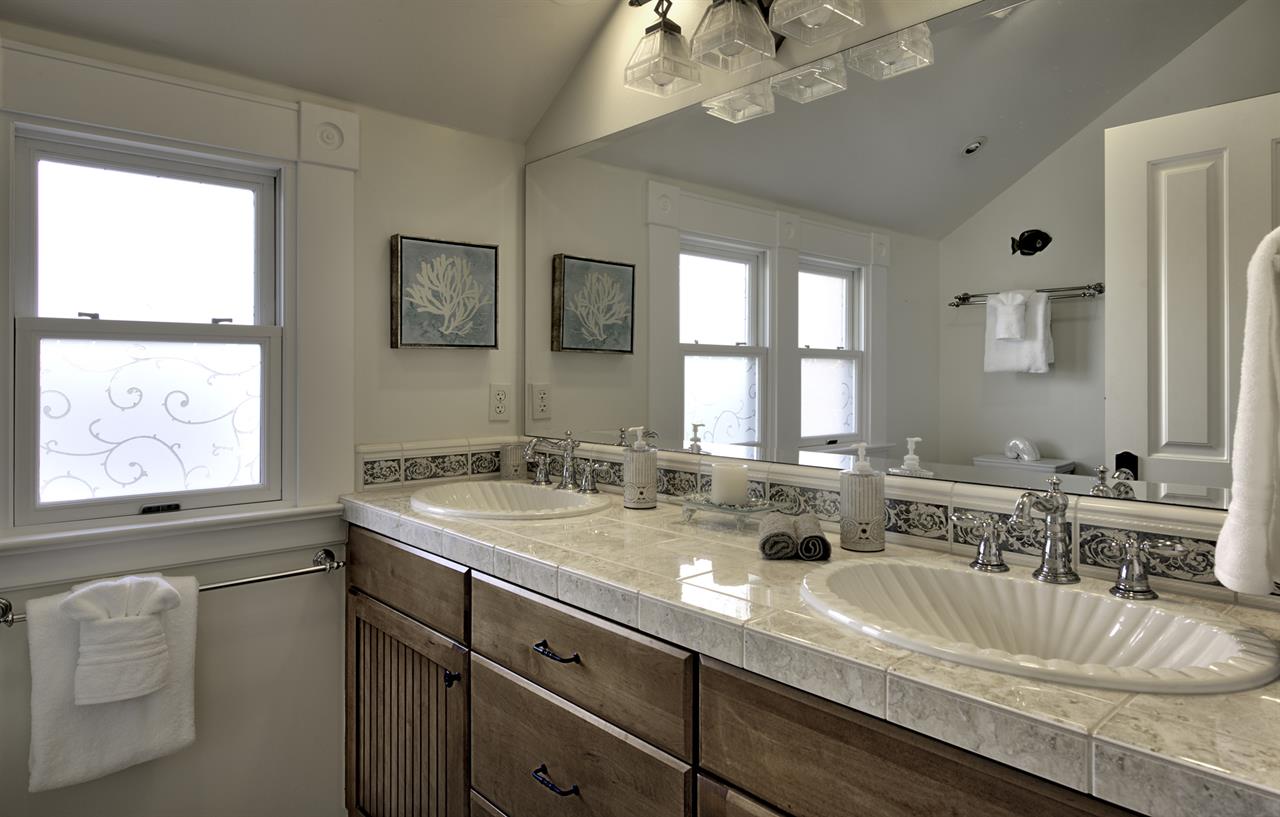 En Suite Bath with Double Vanity and Shower