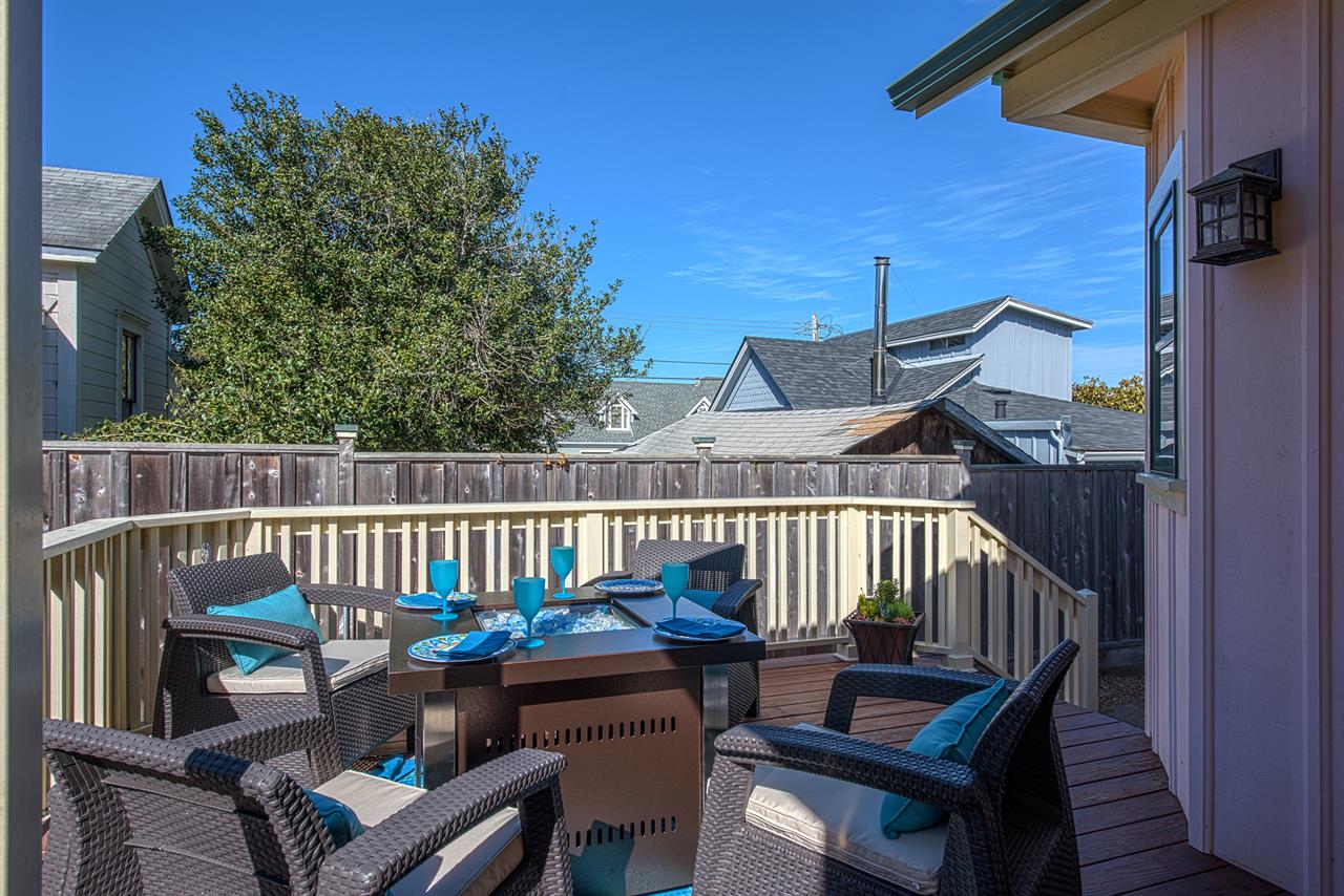 Outdoor Living Deck  House has a New Exterior Paint Color