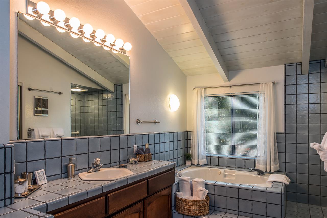 En Suite Bath 1 with Deep Soaking Tub and Separate Shower