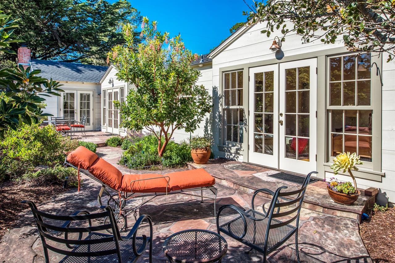 SouthFacing Patio with a Bubbling Fountain