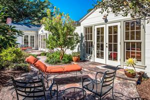 SouthFacing Patio with a Bubbling Fountain