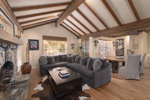 Living Room with Fireplace and HDTV