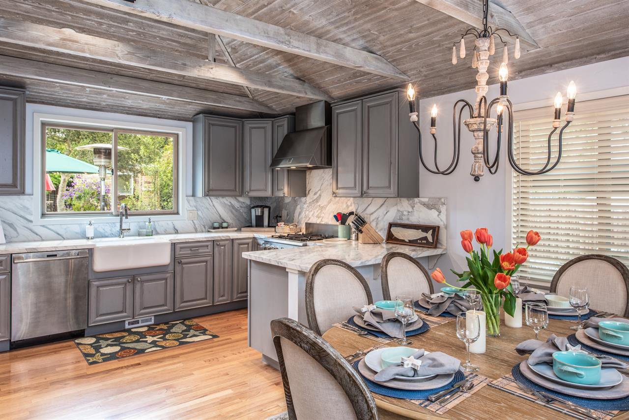 Marble and Granite Counters in the Fully Equipped Kitchen