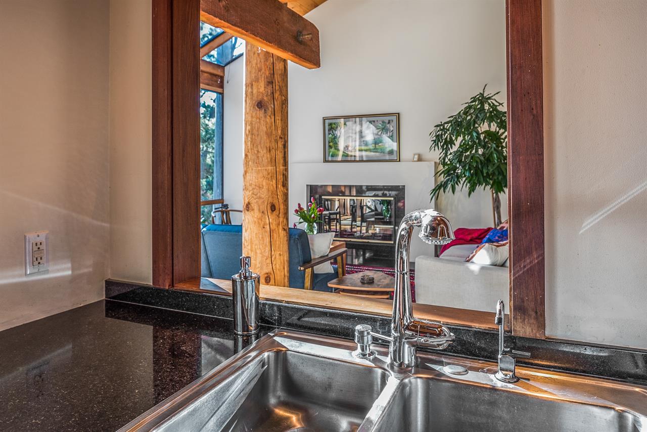 Kitchen Looks Out to the Living Room