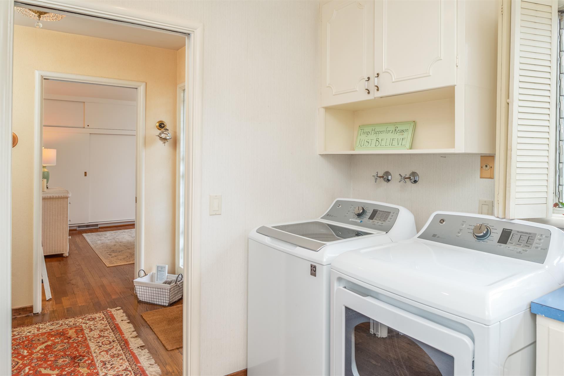 Washer and Dryer Located in the Kitchen