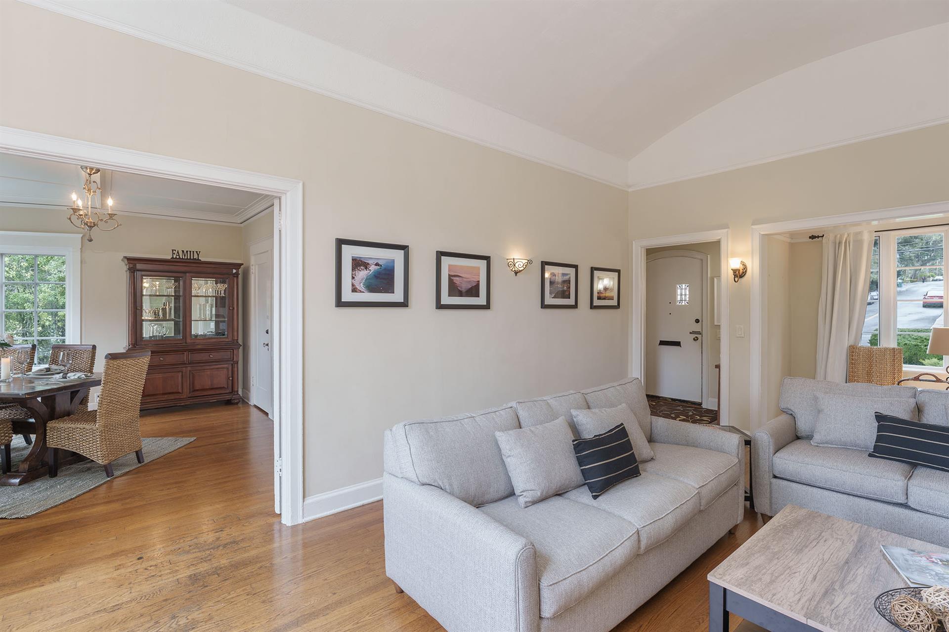 Living Room is Next to the Dining Room