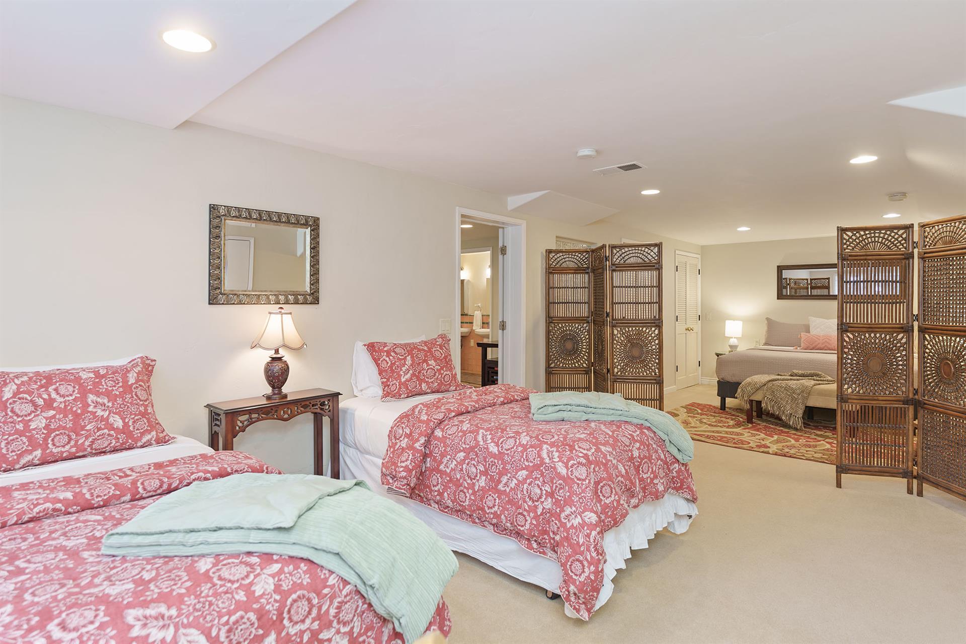 Bedroom 3  Lower Level  King Bed and 2 Twin Beds