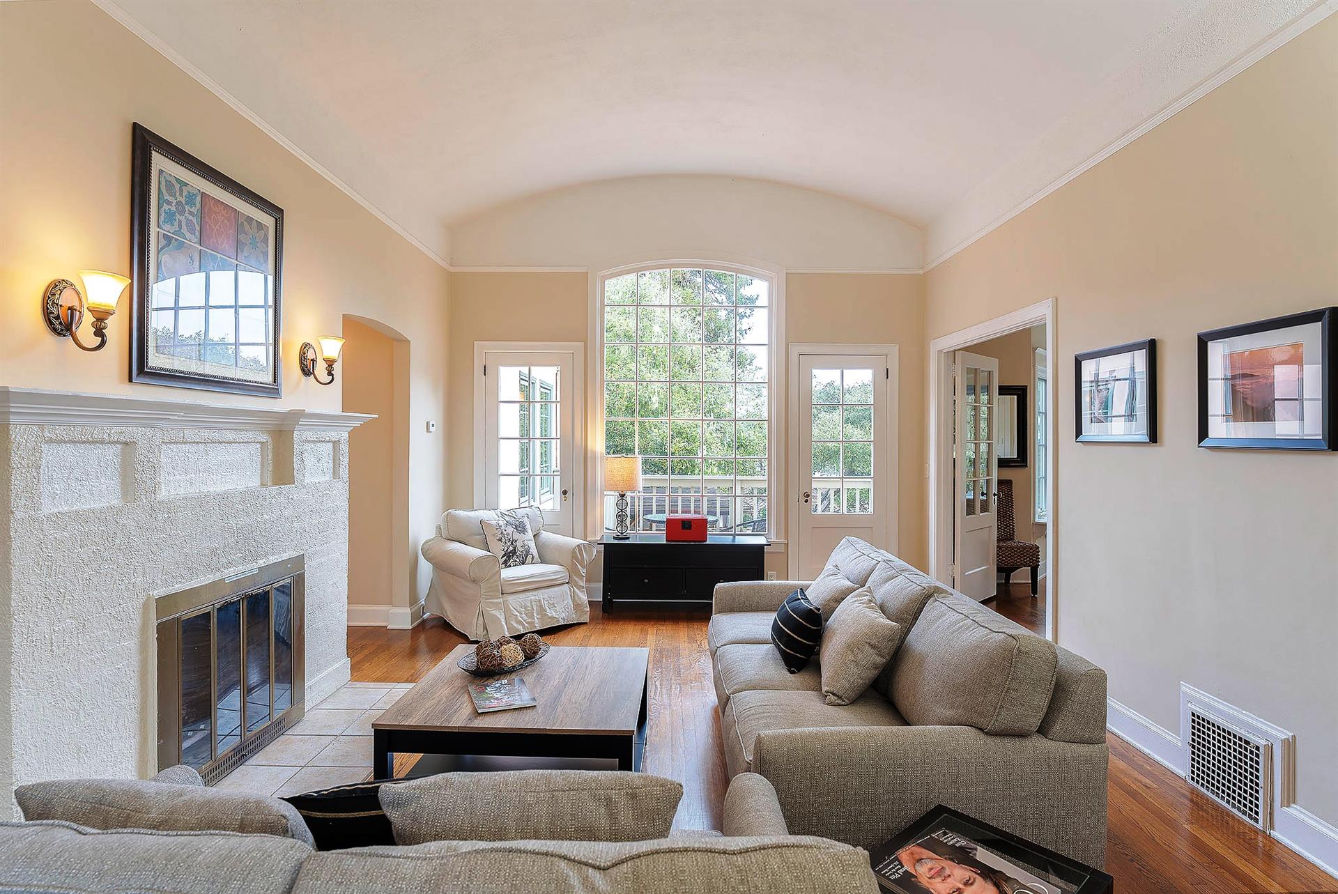 Living Room Fireplace is decorative only