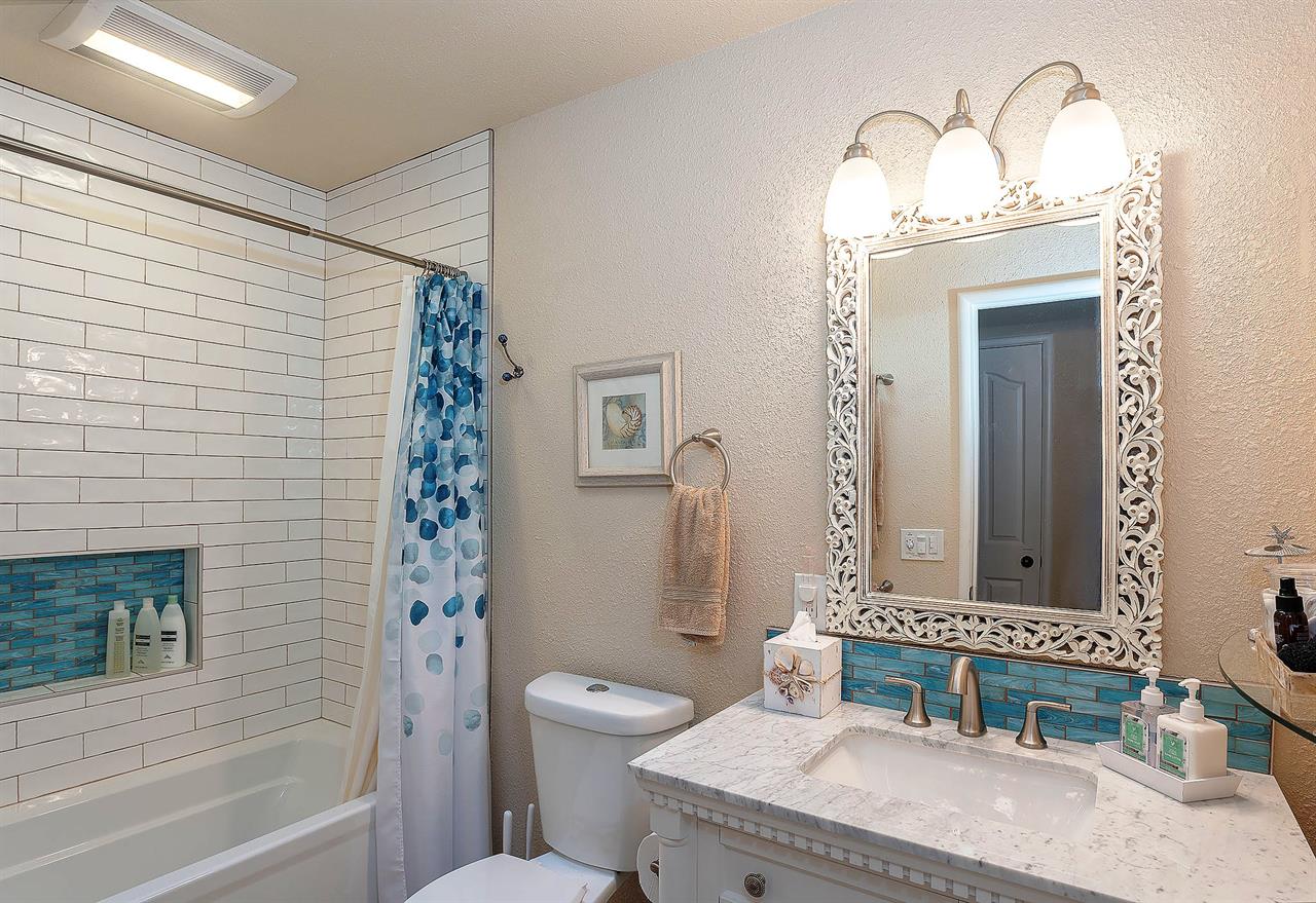 Full Hall Bathroom with ShowerOverTub