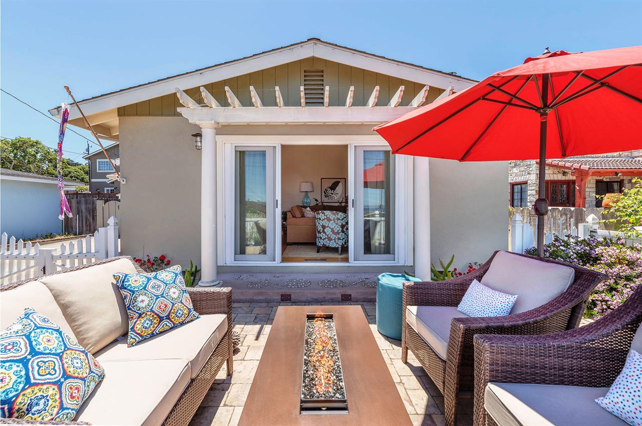 Front Yard with a Fire Pit