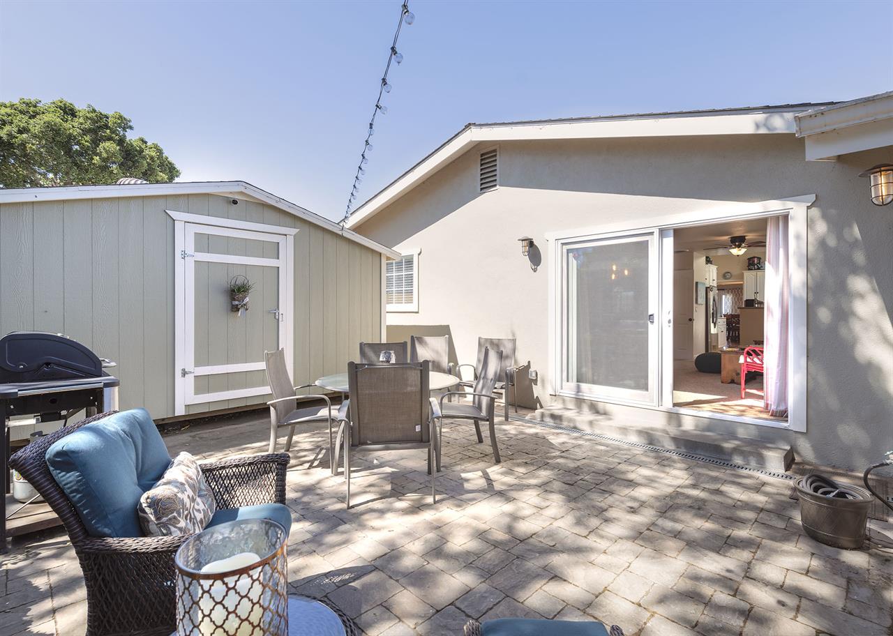 Backyard with Gas BBQ Grill