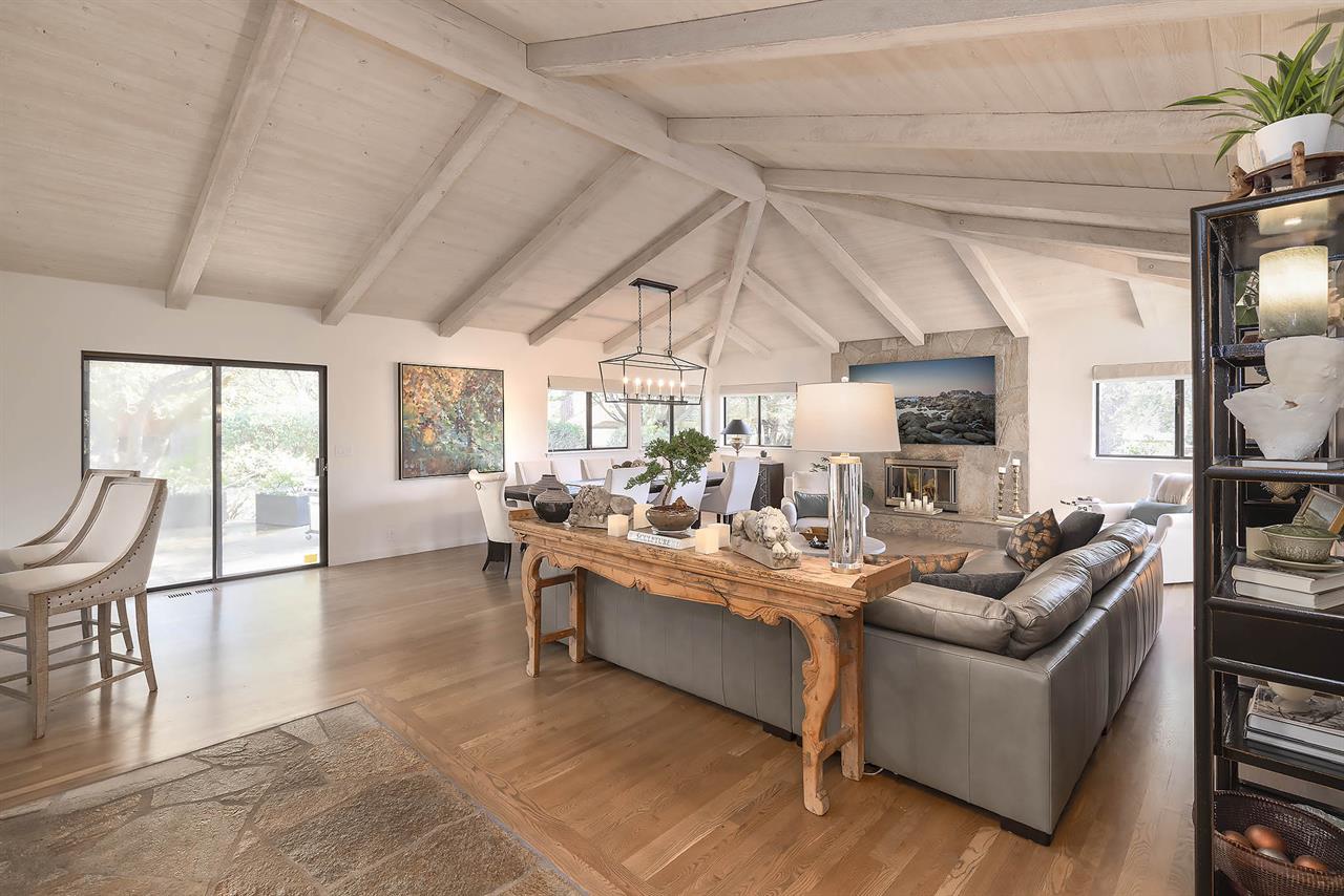 Living Room with Fireplace and HDTV