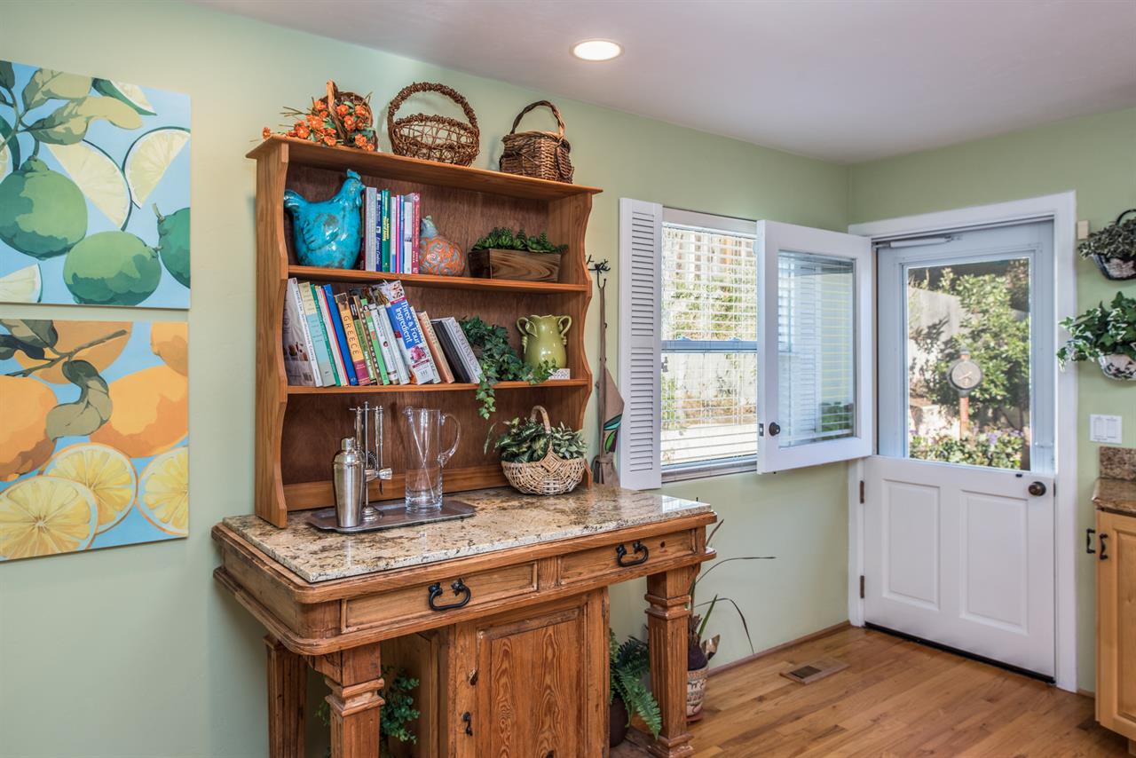 Kitchen has a Door to the Patio