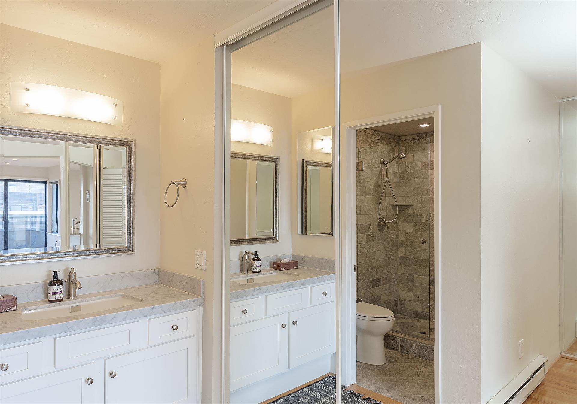 Bathroom has a Shower