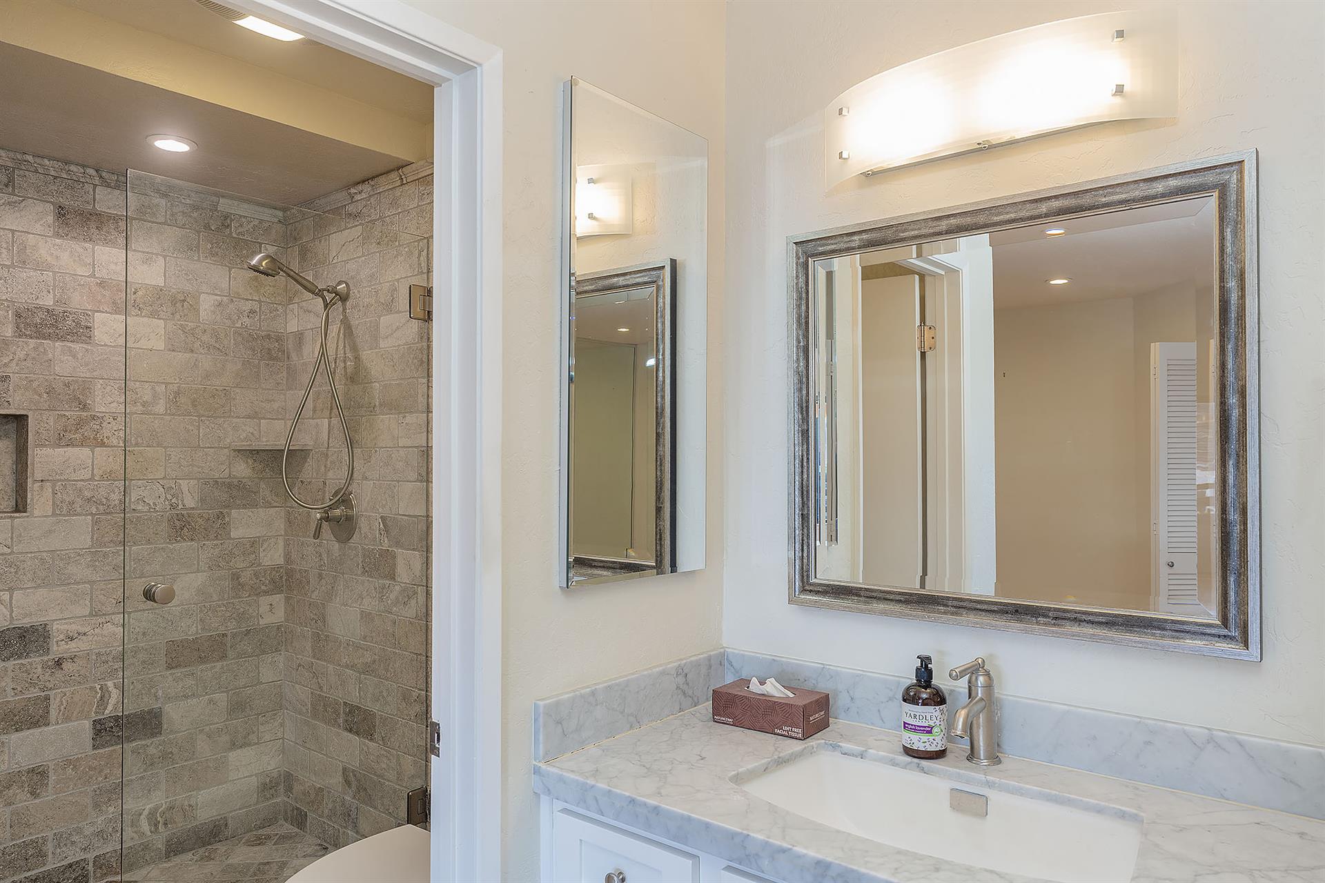 Bathroom has a Shower